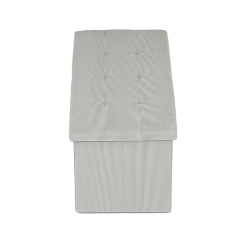 Taburet s úložným prostorem, krémová, manšestrová látka, TAB-472 CRM6