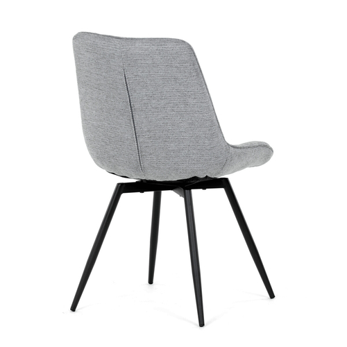 Jídelní židle otočná 180°, šedá, látka, HC-T1130 GREY2