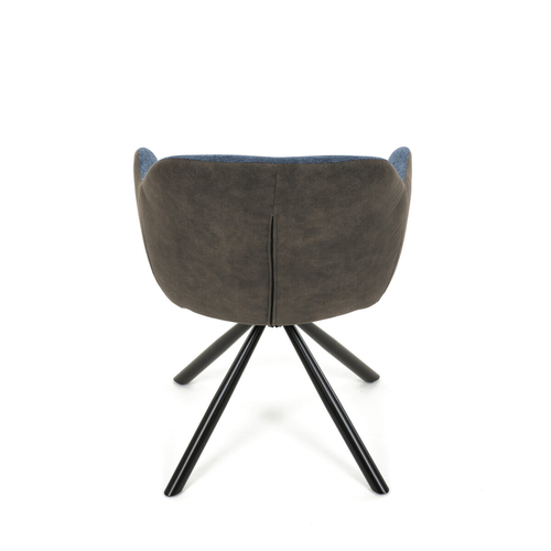 Jídelní židle otočná 180°, modrá, látka, DCH-Y1143 BLUE2