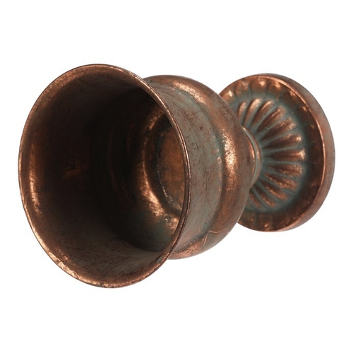 Číše kovová - aranžovací, 20 cm, barva měděná