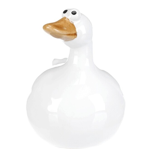 Kachna - keramická figurka, bílá, cena za 1 ks