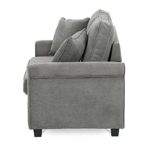 Dvoumístná pohovka, šedá, manšestrová látka, ASB-4170 GREY2
