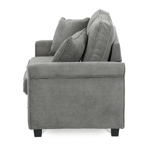 Dvoumístná pohovka, šedá, manšestrová látka, ASB-4170 GREY2