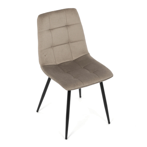 Jídelní židle, béžová, sametová látka, DCL-X7015 CAP2