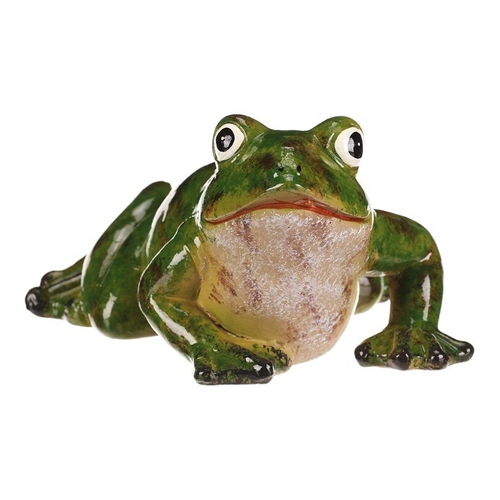 Žába - keramická figurka, vel. M, barva zelená