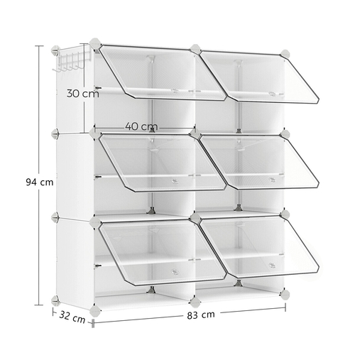 Botník, plast, bílá, ABO-E1033 WT