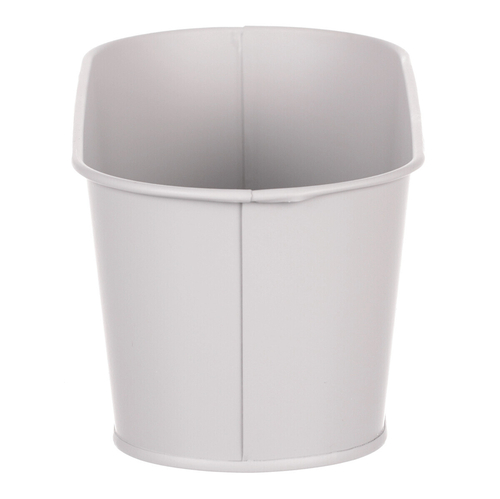 Obal kovový - truhlík s peříčky, barva šedá