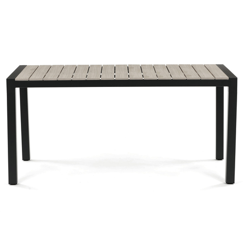 Zahradní stůl 160x90cm, hliník, polywood, černá, AZT-S1514 BK