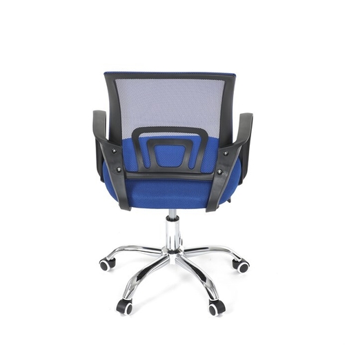 Dětská židle, výškově nastavitelná, modrá síťovina, KA-L103 BLUE