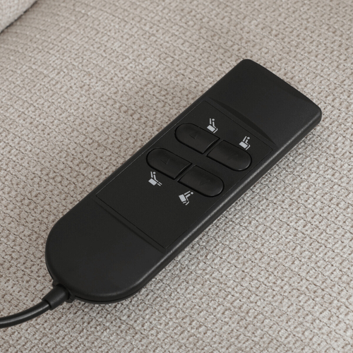 Polohovací křeslo, elektrické kabelové ovládání, béžová, látka, TV-L8963 CRM2