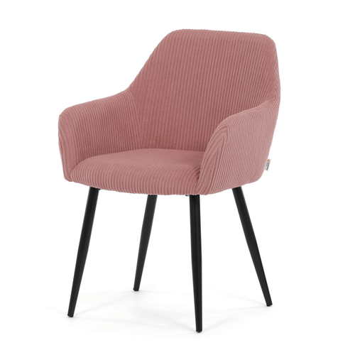 Jídelní židle, růžová, manšestrová látka, DCH-V4009 PINK6