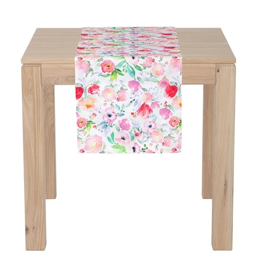 Běhoun - vzor s pivoňkami, 100 % polyester, 40 x 150 cm