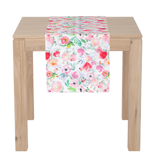 Běhoun - vzor s pivoňkami, 100 % polyester, 40 x 150 cm