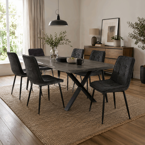 Jídelní židle, šedá, látka, CT-G2048 GREY2
