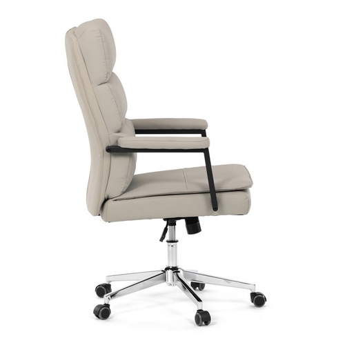 Kancelářské křeslo, houpací mechanismus, béžová ekokůže, KA-D8104 SIL