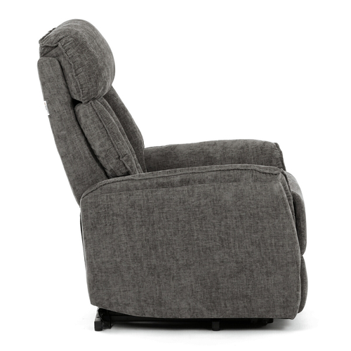 Polohovací křeslo, elektrické kabelové ovládání, šedá, látka, TV-H9727 GREY2
