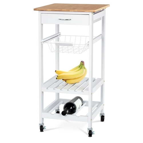 Regál, mdf, bílá, DR-044