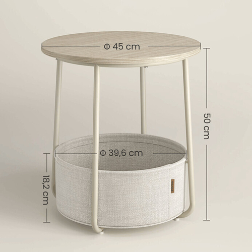 Odkládací stolek 45x45x50cm, mdf, kašmír, AKF-E1023 CRM