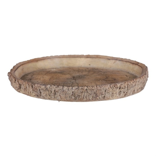 Tác betonový - dekor dřevěné kůry, vel. L