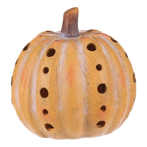 Dýně s otvory v pruzích - keramika, žlutá