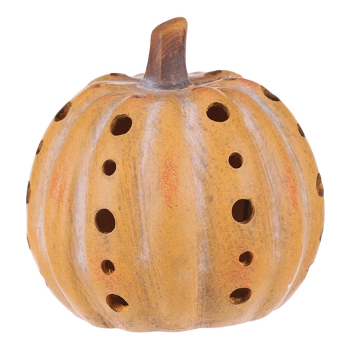 Dýně s otvory v pruzích - keramika, žlutá