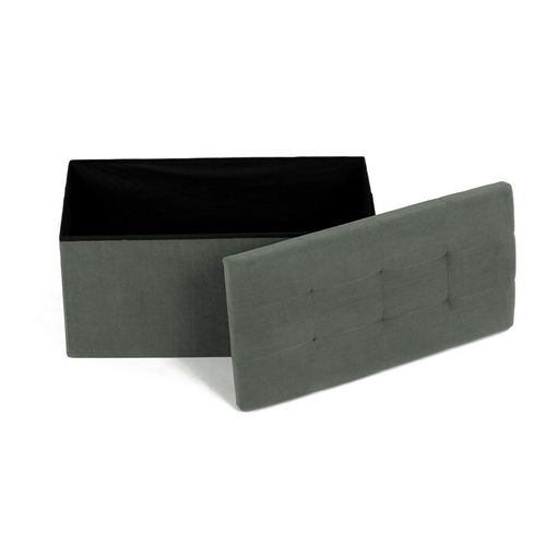 Taburet s úložným prostorem, zelená, manšestrová látka, TAB-472 GRN6