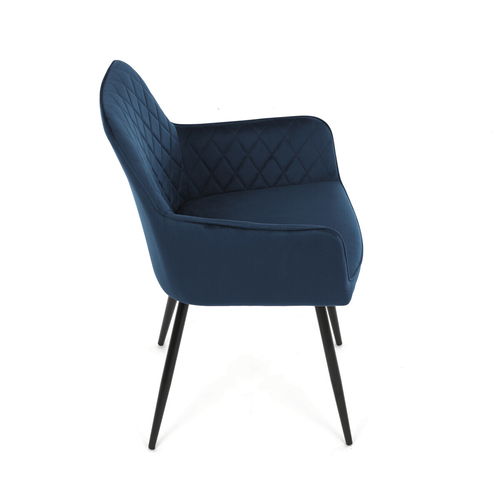 Jídelní židle, modrá, sametová látka, DCH-215 BLUE4