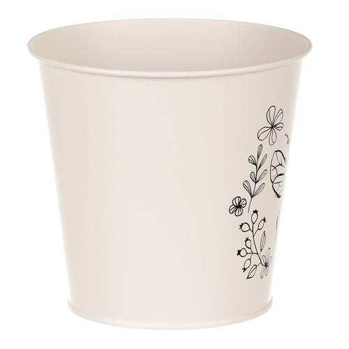 Obal kovový - motiv včelky, barva krémová