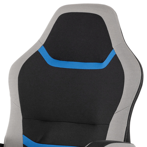 Herní židle, houpací mechanismus, černá látka, KA-L611 BLUE