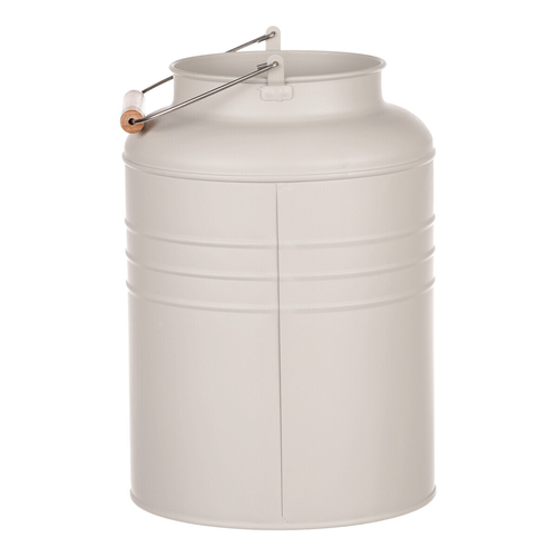 Váza kovová - tvar bandasky, barva šedá