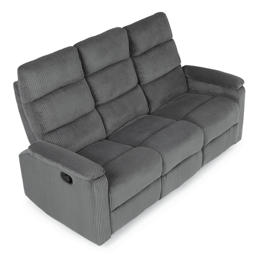 Sedací souprava, polohovací, šedá, manšestrová látka, ASD-C5981 GREY6