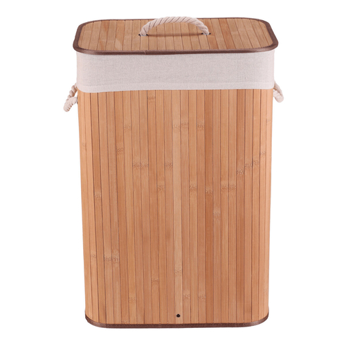 Koš prádelní - bambusový, s víkem, přírodní