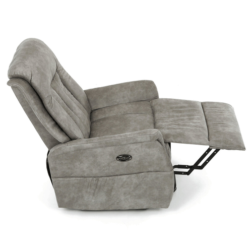 Polohovací křeslo, elektrické zabudované ovládání, šedá, látka vintage, TV-Q8575 GREY3