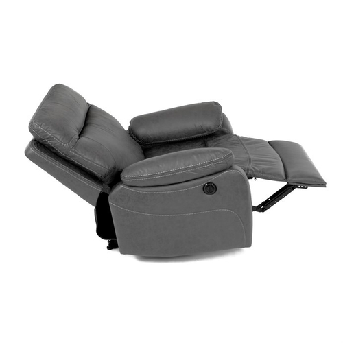 Polohovací křeslo, elektrické zabudované ovládání, šedá, látka vintage, TV-4094 GREY3