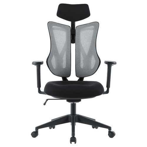 Kancelářská židle, synchronní mechanismus, šedá síťovina, KA-H3245 GREY