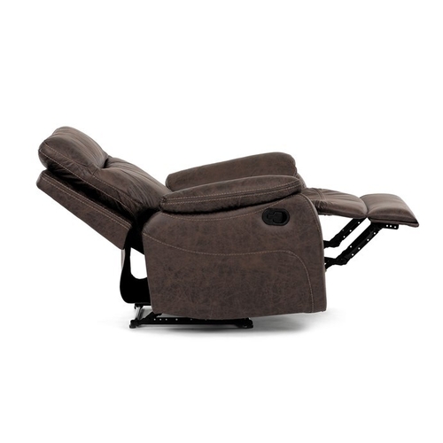 Polohovací křeslo, hnědá, látka vintage, TV-4092 BR3