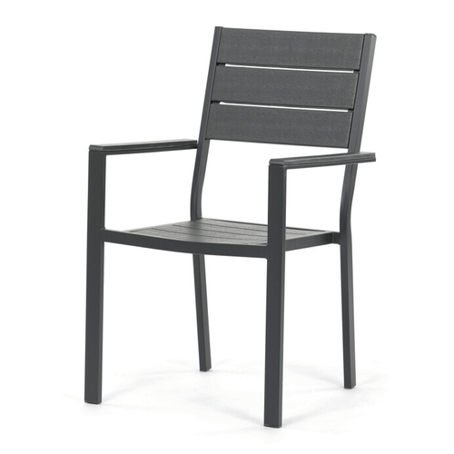 Zahradní sestava 156x78x74cm, polywood, šedá, AZS-B1656 GREY