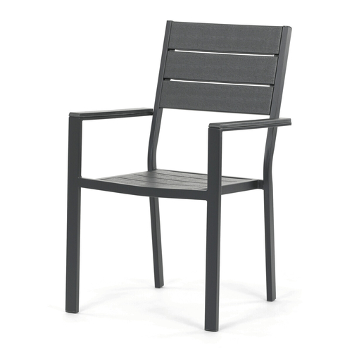 Zahradní sestava 156x78x74cm, polywood, šedá, AZS-B1656 GREY