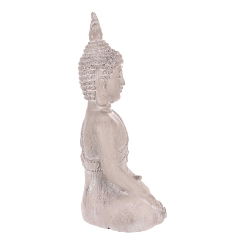 Buddha - soška z polyresinu, barva šedá