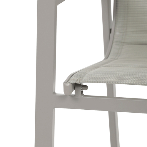 Zahradní židle, hliník, síťovina, béžová, AZC-S1110 GREY