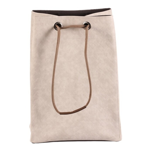 Koš prádelní - látkový, stahovací, krémová barva