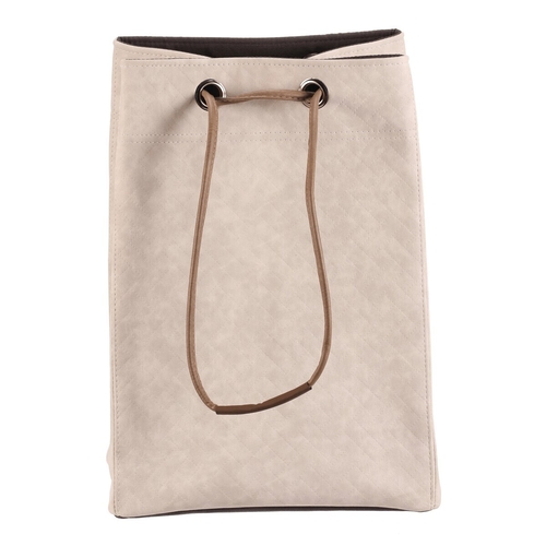 Koš prádelní - látkový, stahovací, krémová barva