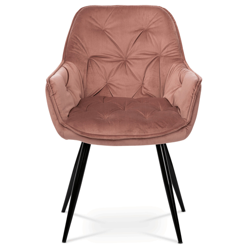Jídelní židle, růžová, sametová látka, DCH-421 PINK4