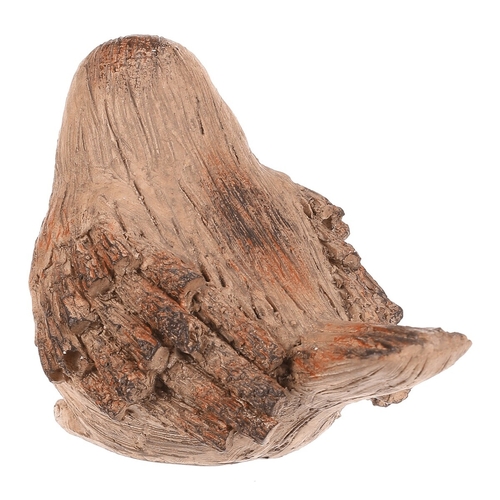 Ptáček - polyresinová figurka, vel. S, béžovo-hnědý
