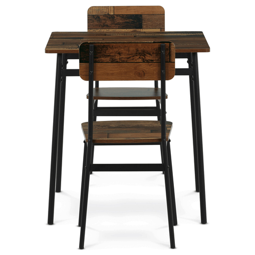Jídelní set s 2 židlemi, 70x70x76cm, mdf, old wood, AUT-O2121 OLW2
