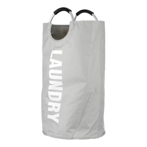 Koš na prádlo plátěný, barva šedivá.