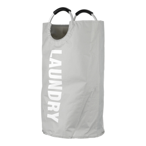 Koš na prádlo plátěný, barva šedivá.