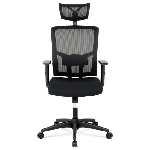 Kancelářská židle, houpací mechanismus, černá síťovina, KA-B1013 BK