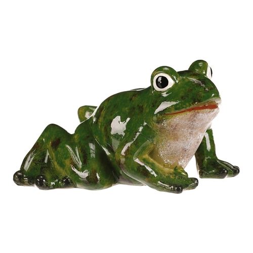 Žába - keramická figurka, vel. L, barva zelená