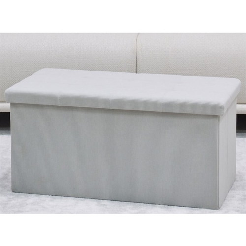 Taburet s úložným prostorem, krémová, manšestrová látka, TAB-472 CRM6